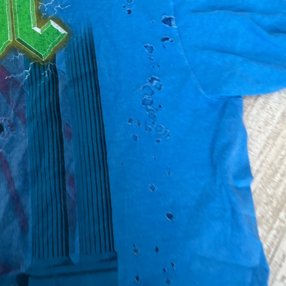 AC/DC Tour 86 Blue vintage oversized shirt - Picture 5 of 6